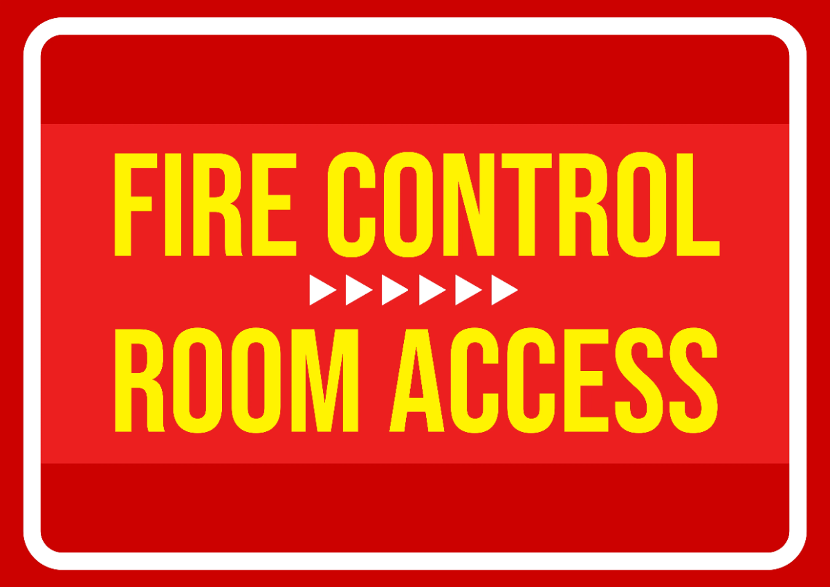 Free Fire Control Room Access Safety Sign Template to Edit Online