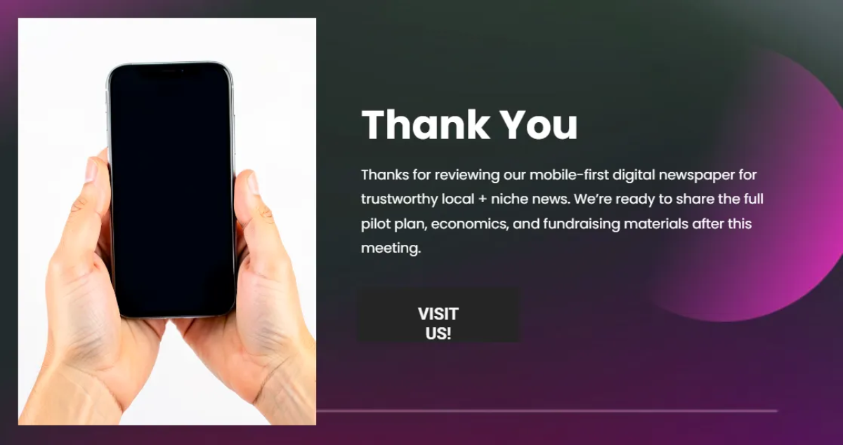 Free Digital Newspaper Pitch Deck Template to Edit Online