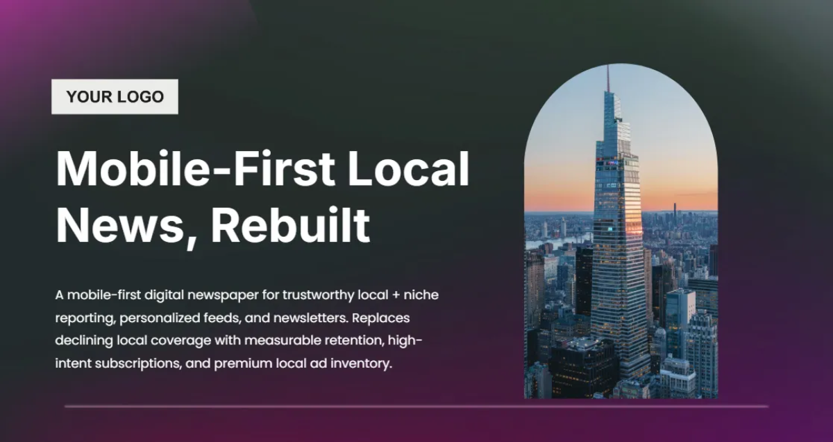 Free Digital Newspaper Pitch Deck to Edit Online Free Digital Newspaper Pitch Deck to Edit Online