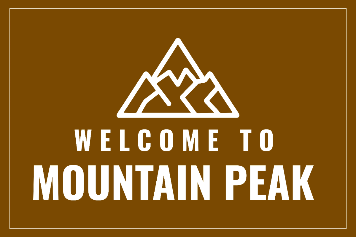 Free Mountain Peak Tourism Sign Template to Edit Online
