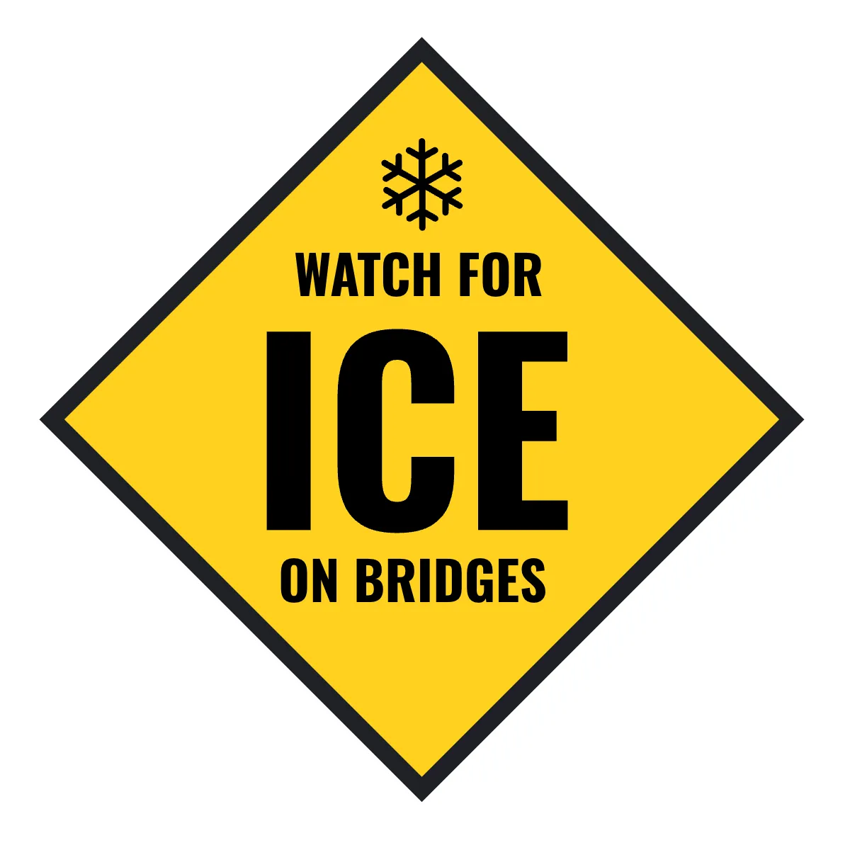 Free Ice On Bridge Road And Traffic Sign Template to Edit Online