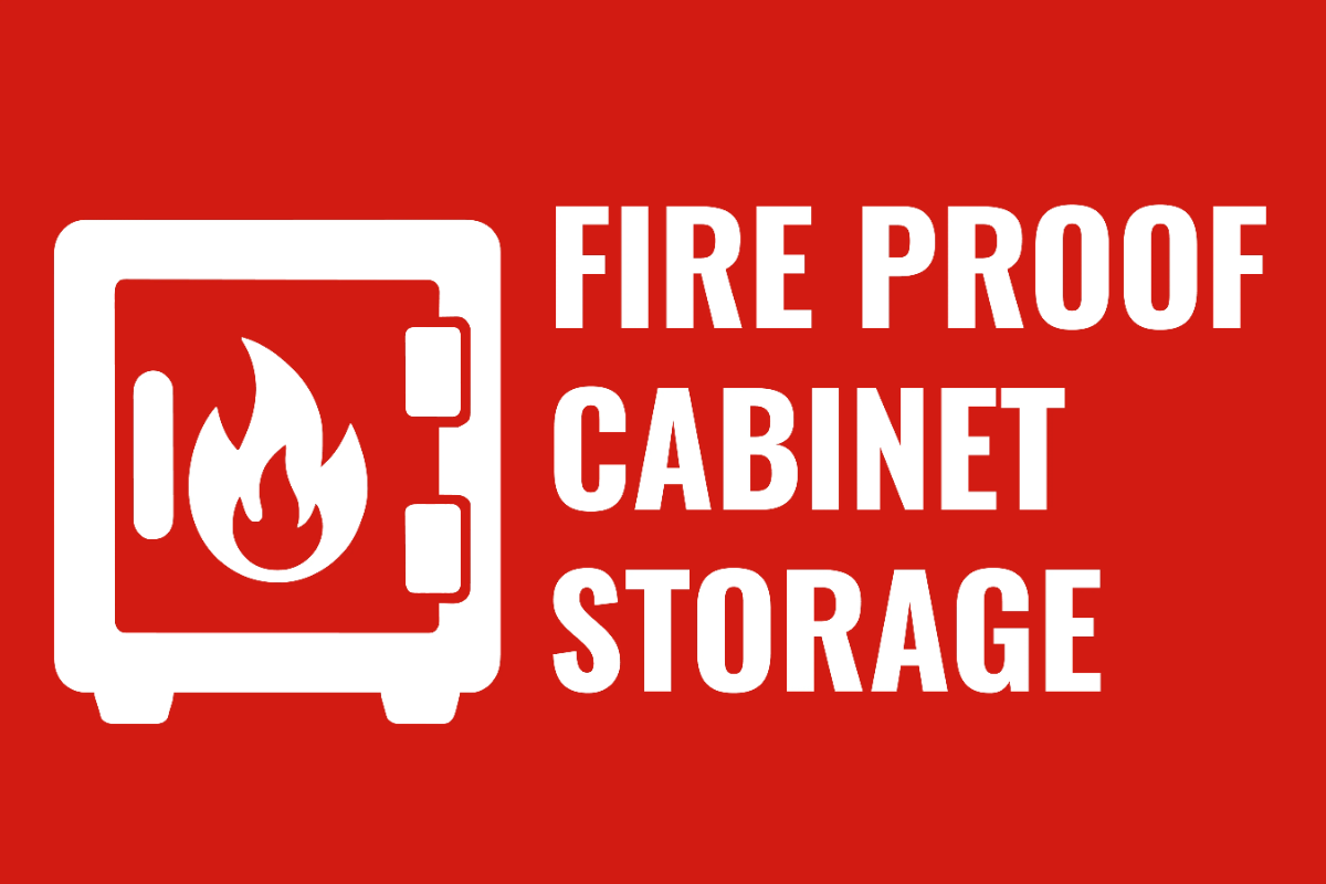 Free Fireproof Cabinet Storage Sign Template to Edit Online