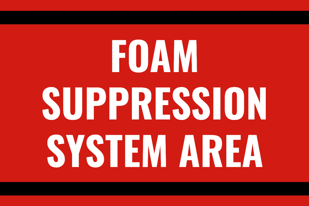 Free Foam Suppression System Area Sign Template to Edit Online