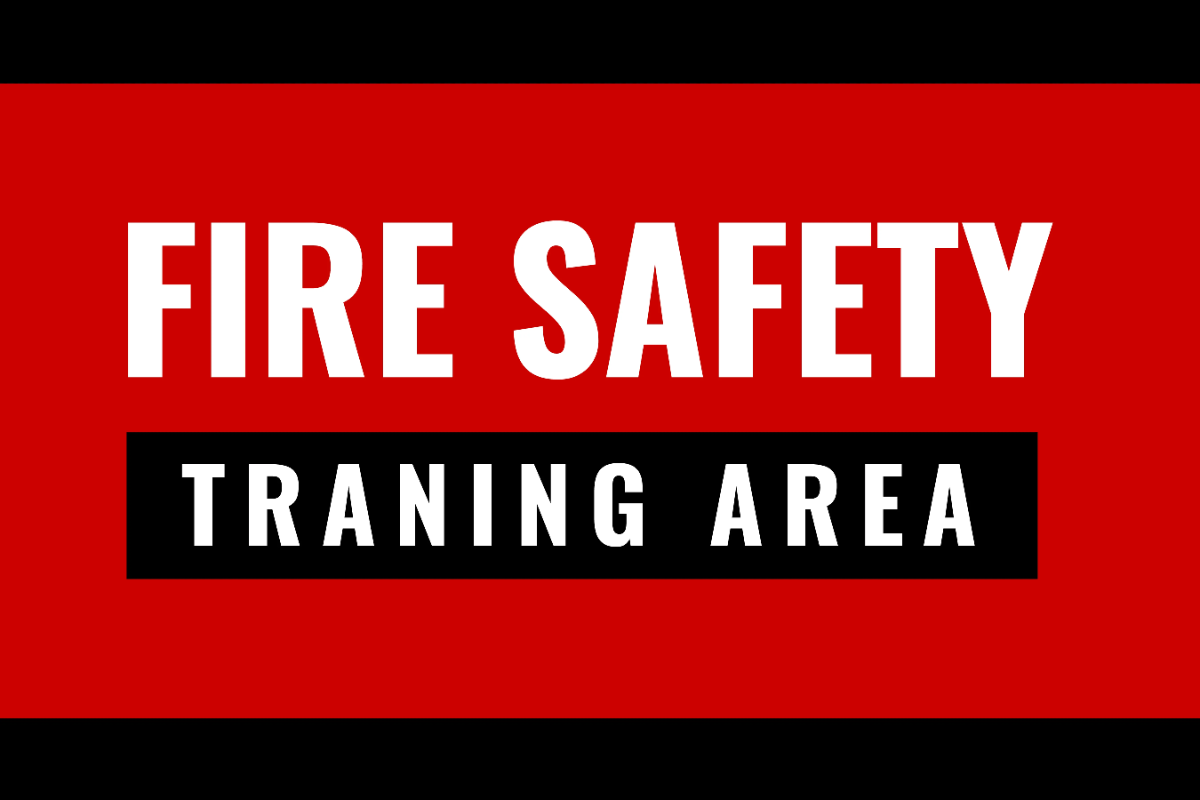Free Fire Safety Training Area Sign Template to Edit Online