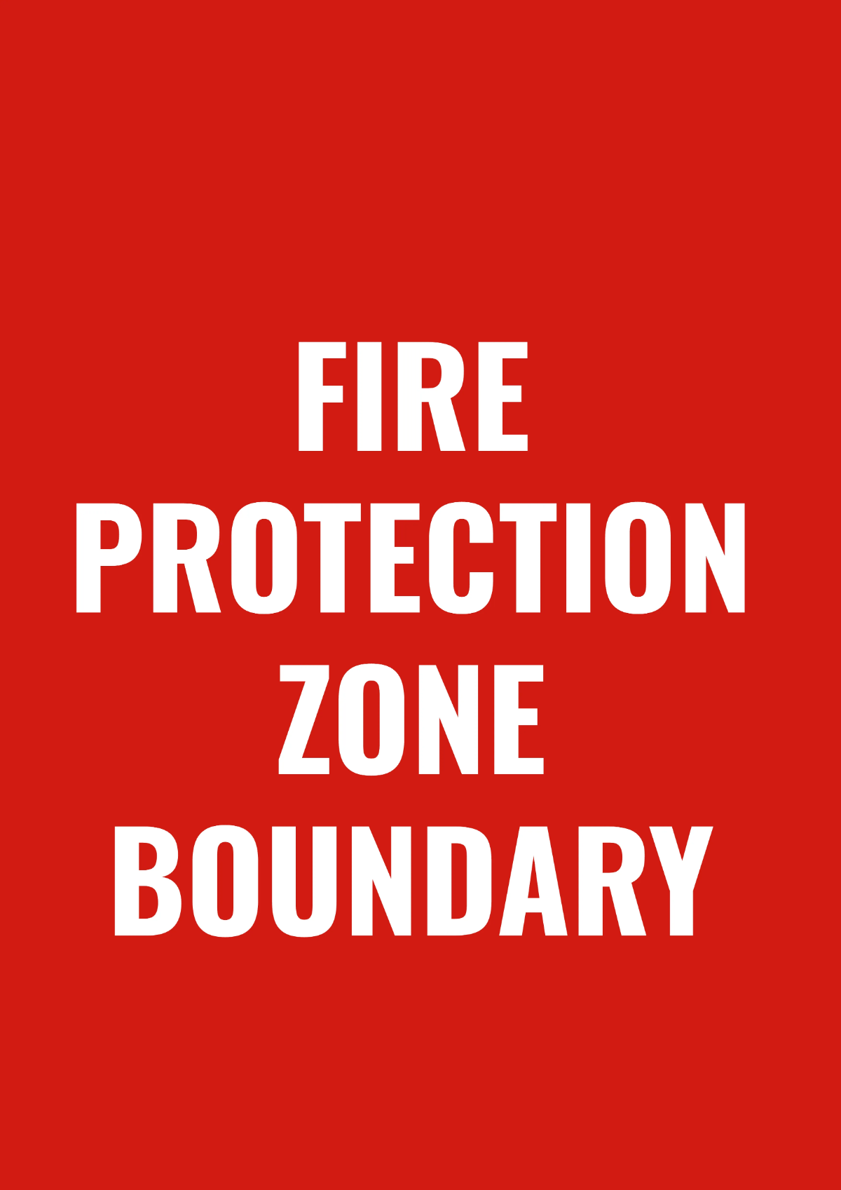 Free Fire Protection Zone Boundary Sign Template to Edit Online