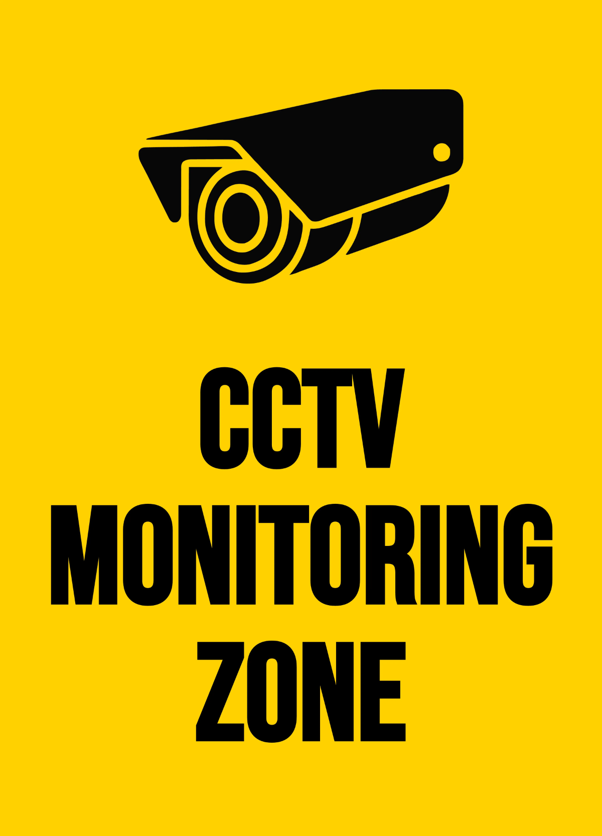 Free CCTV Monitoring Zone Security Forces Sign Template to Edit Online