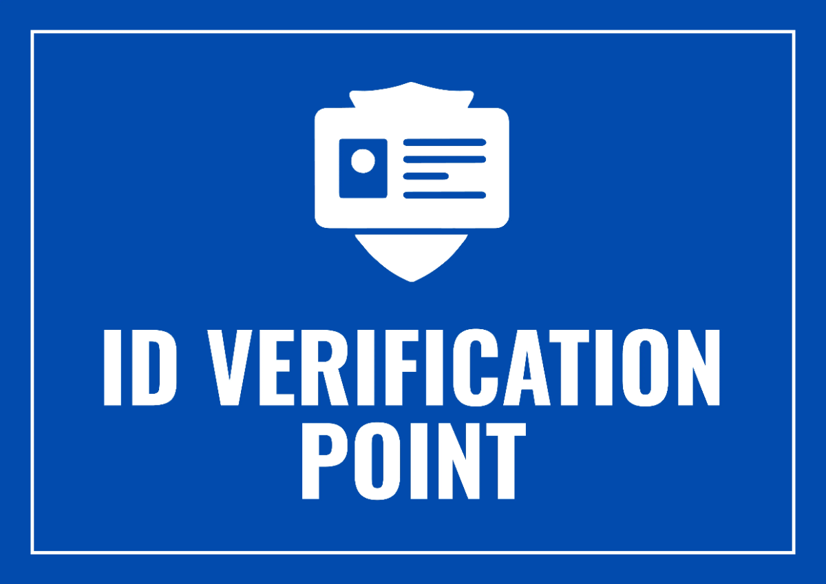 Free ID Verification Point Security Forces Sign Template to Edit Online