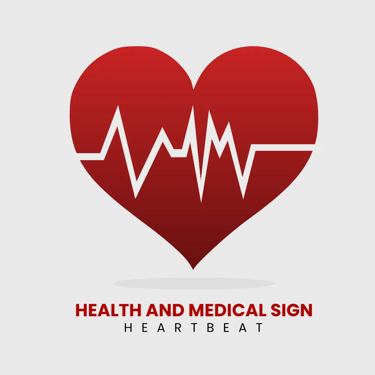 Free Health And Medical Heartbeat Sign Clip Art Template to Edit Online