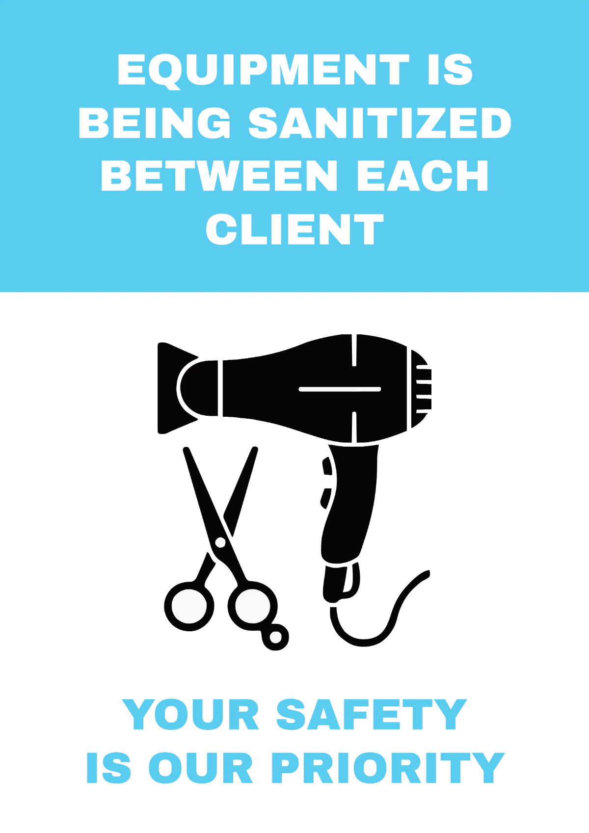 Beauty Salon Health and Safety Beauty And Wellness Sign Template