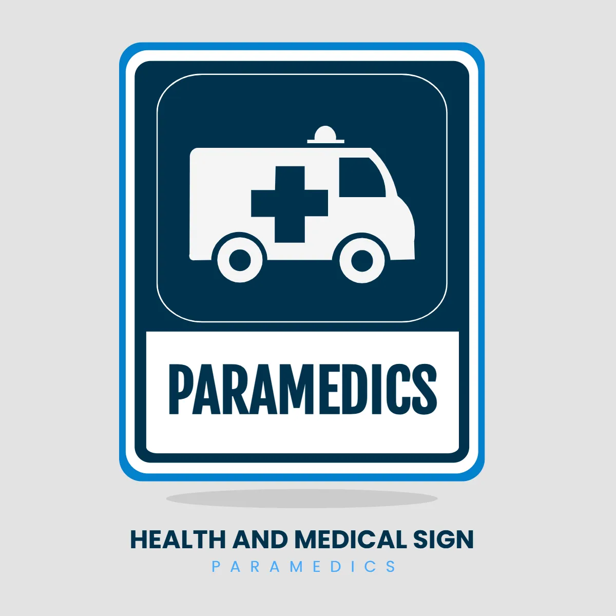 Health And Medical Paramedics Sign Clip Art Template
