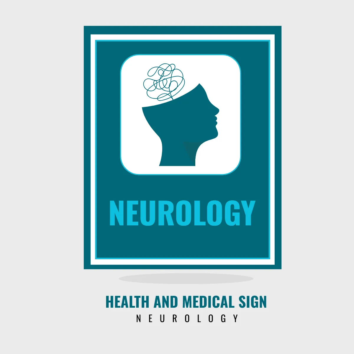 Health And Medical Neurology Sign Clip Art Template