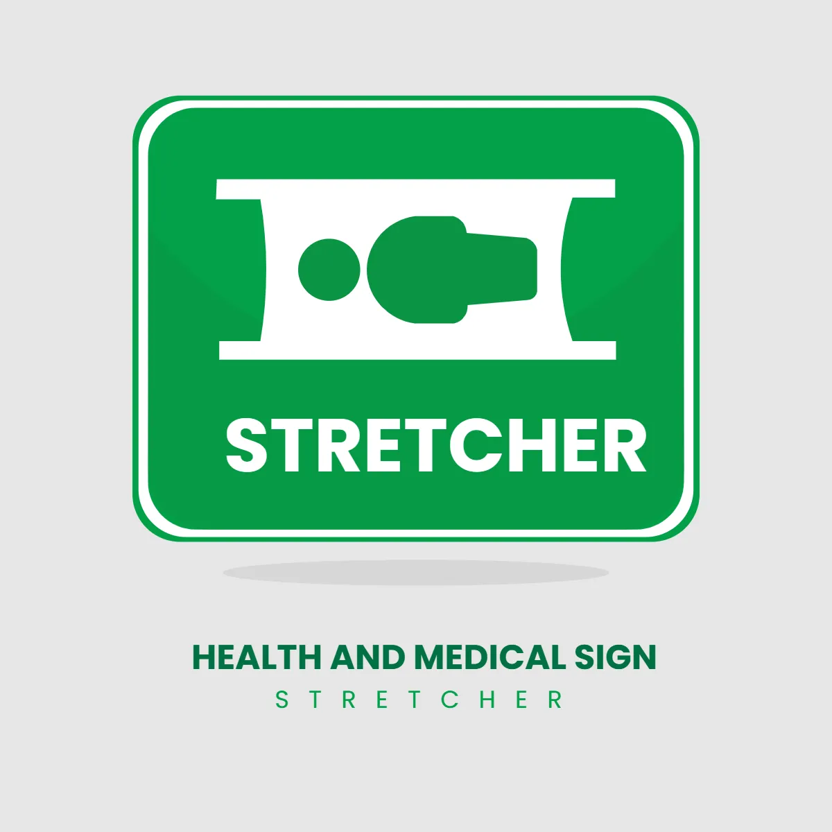 Health And Medical Stretcher Sign Clip Art Template