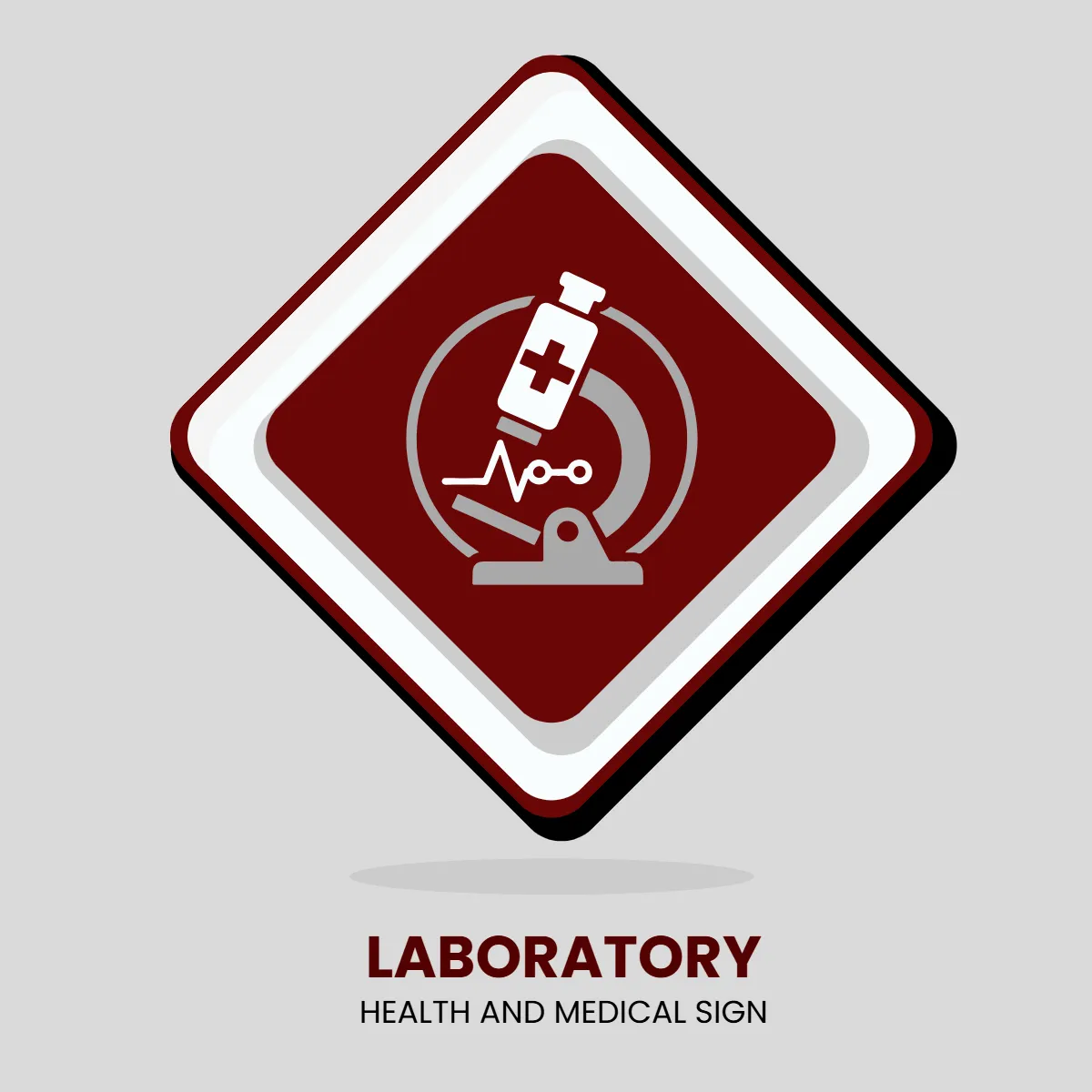 Health And Medical Laboratory Sign Clip Art Template