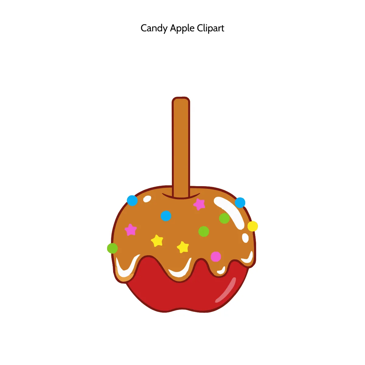 Free Candy Apple Vector Clipart (PNG, SVG) to Edit Online