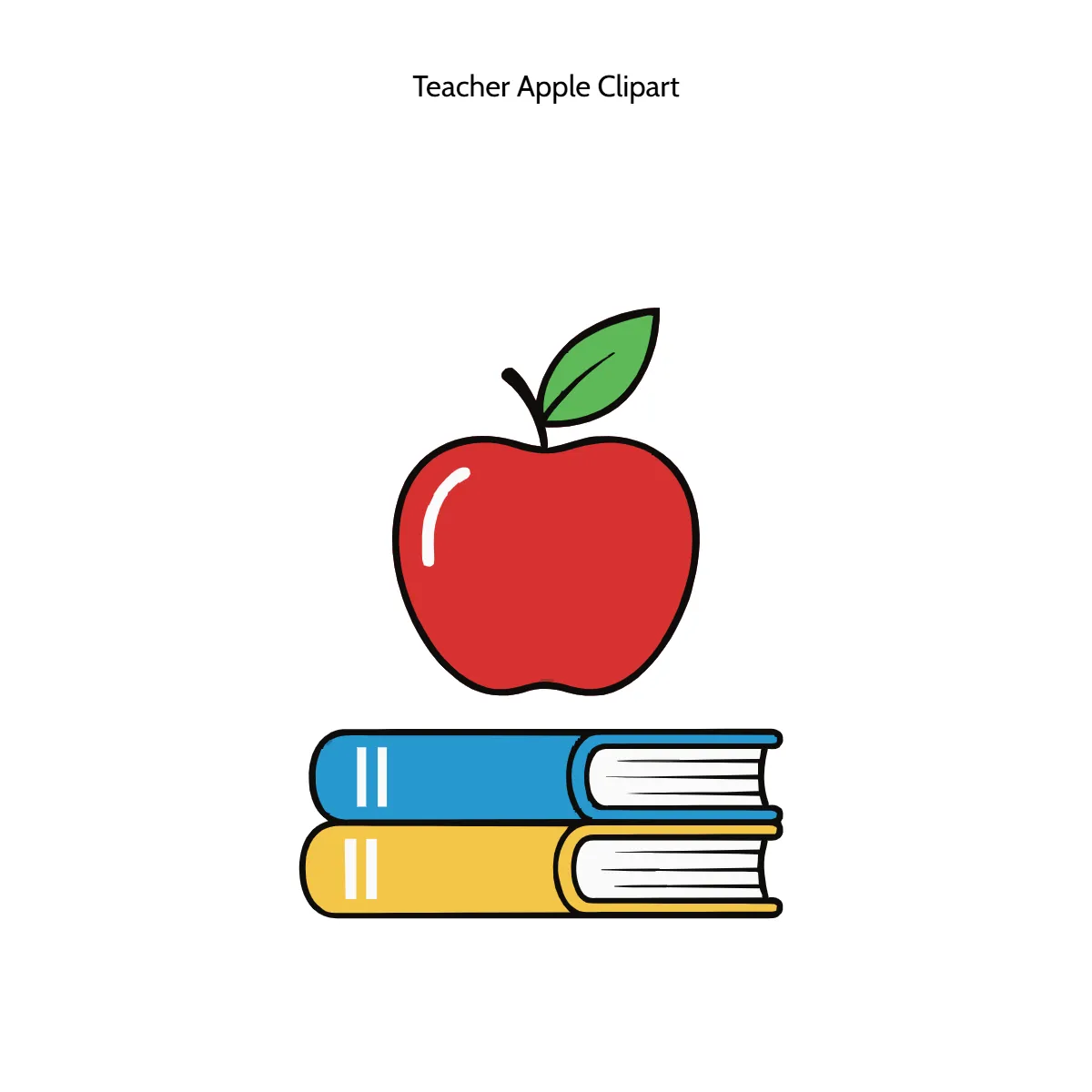 Free Teacher Apple Vector Clipart (PNG, SVG) to Edit Online