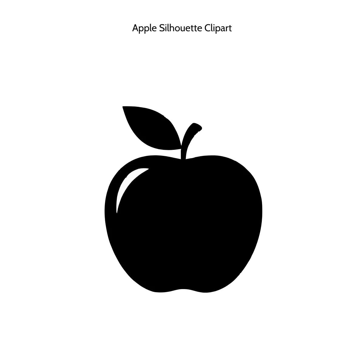 Free Apple Silhouette Vector Clipart (PNG, SVG) to Edit Online