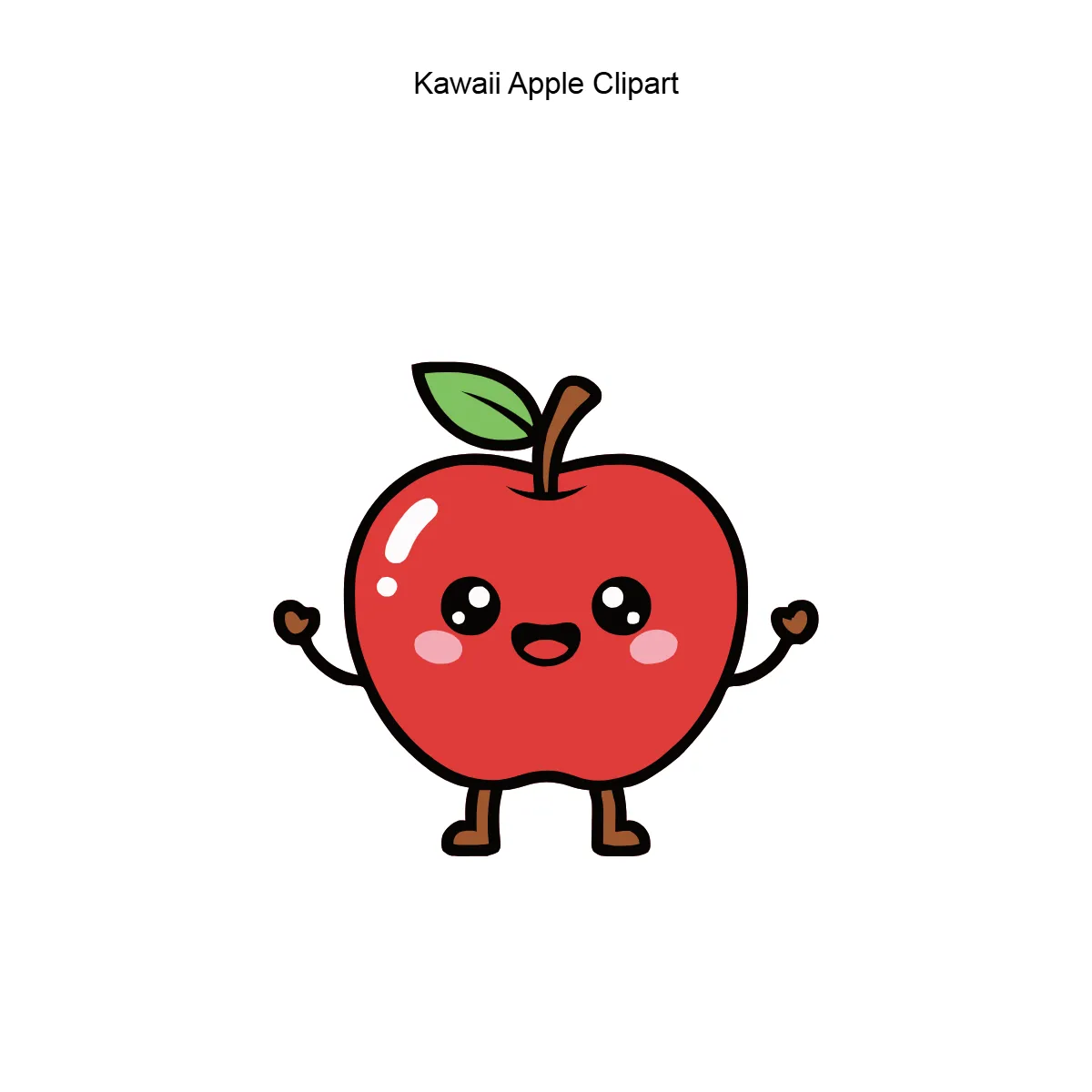 Free Kawaii Apple Vector Clipart (PNG, SVG) to Edit Online