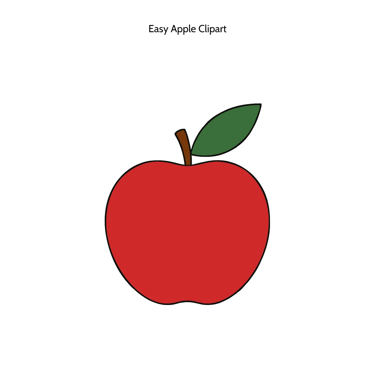 Free Easy Apple Vector Clipart (PNG, SVG) to Edit Online