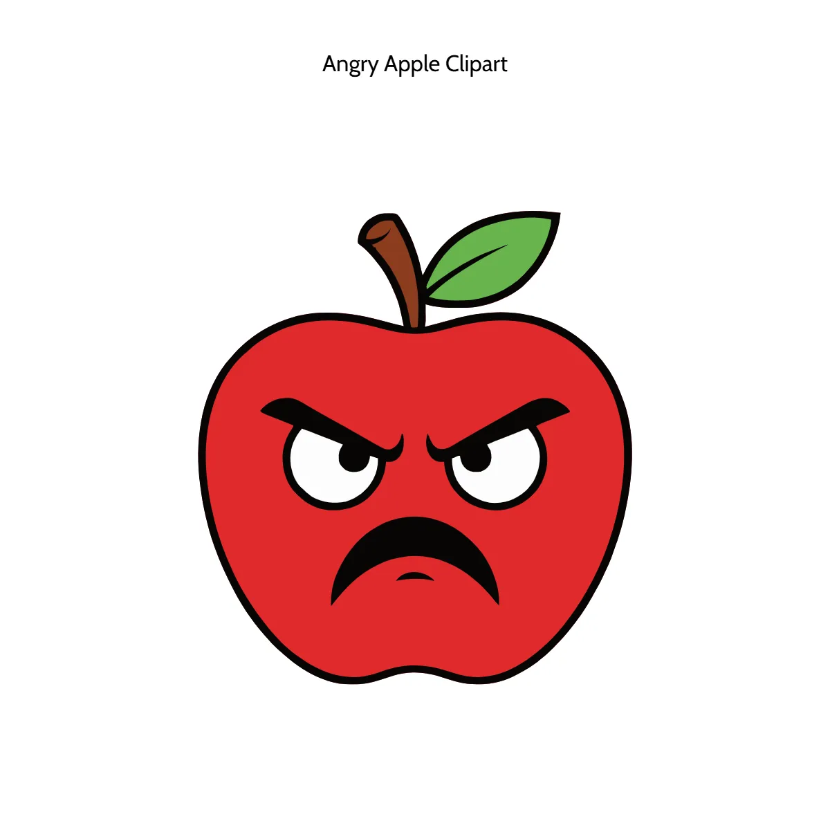 Free Angry Apple Vector Clipart (PNG, SVG) to Edit Online