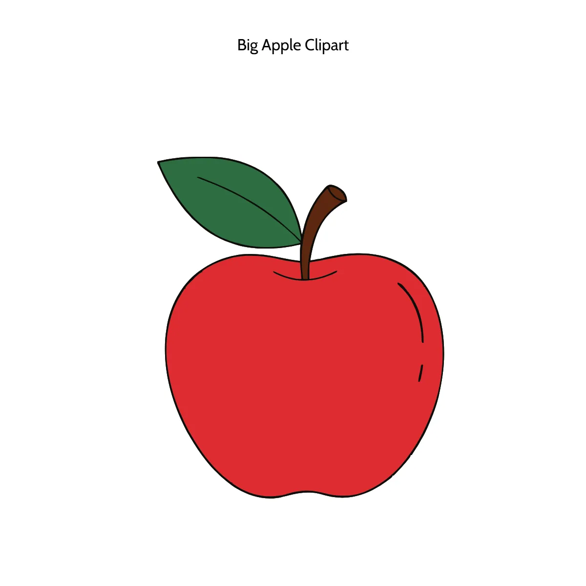 Free Big Apple Vector Clipart (PNG, SVG) to Edit Online