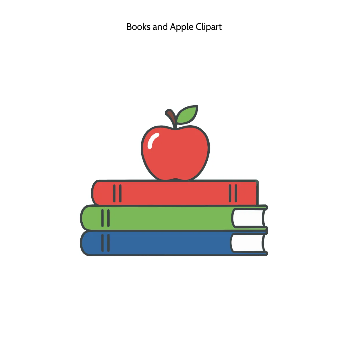 Free Books and Apple Vector Clipart (PNG, SVG) to Edit Online