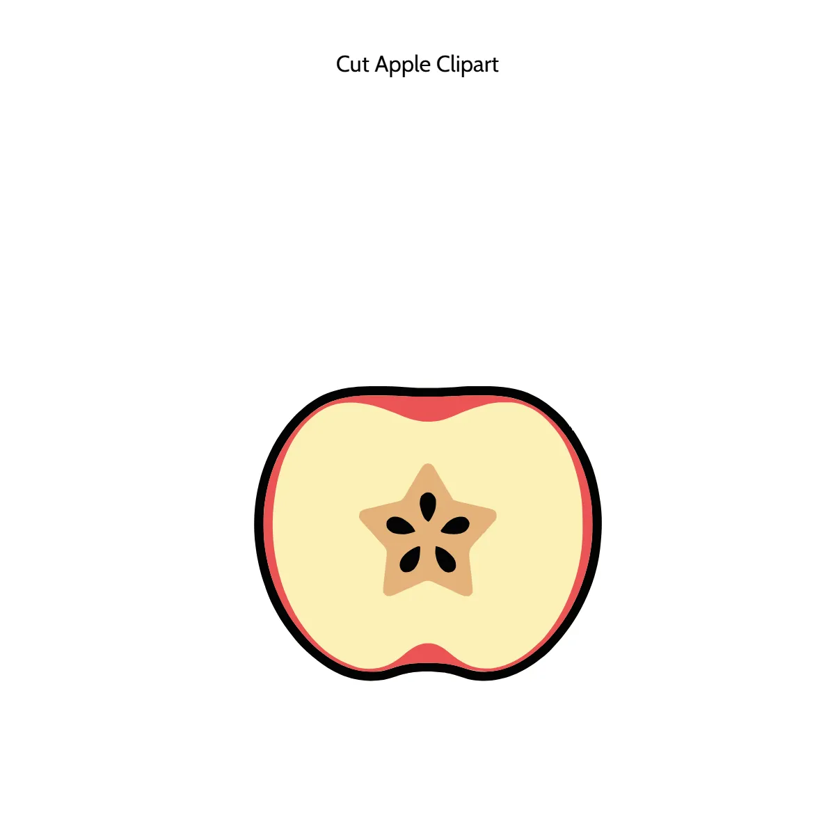 Free Cut Apple Vector Clipart (PNG, SVG) to Edit Online