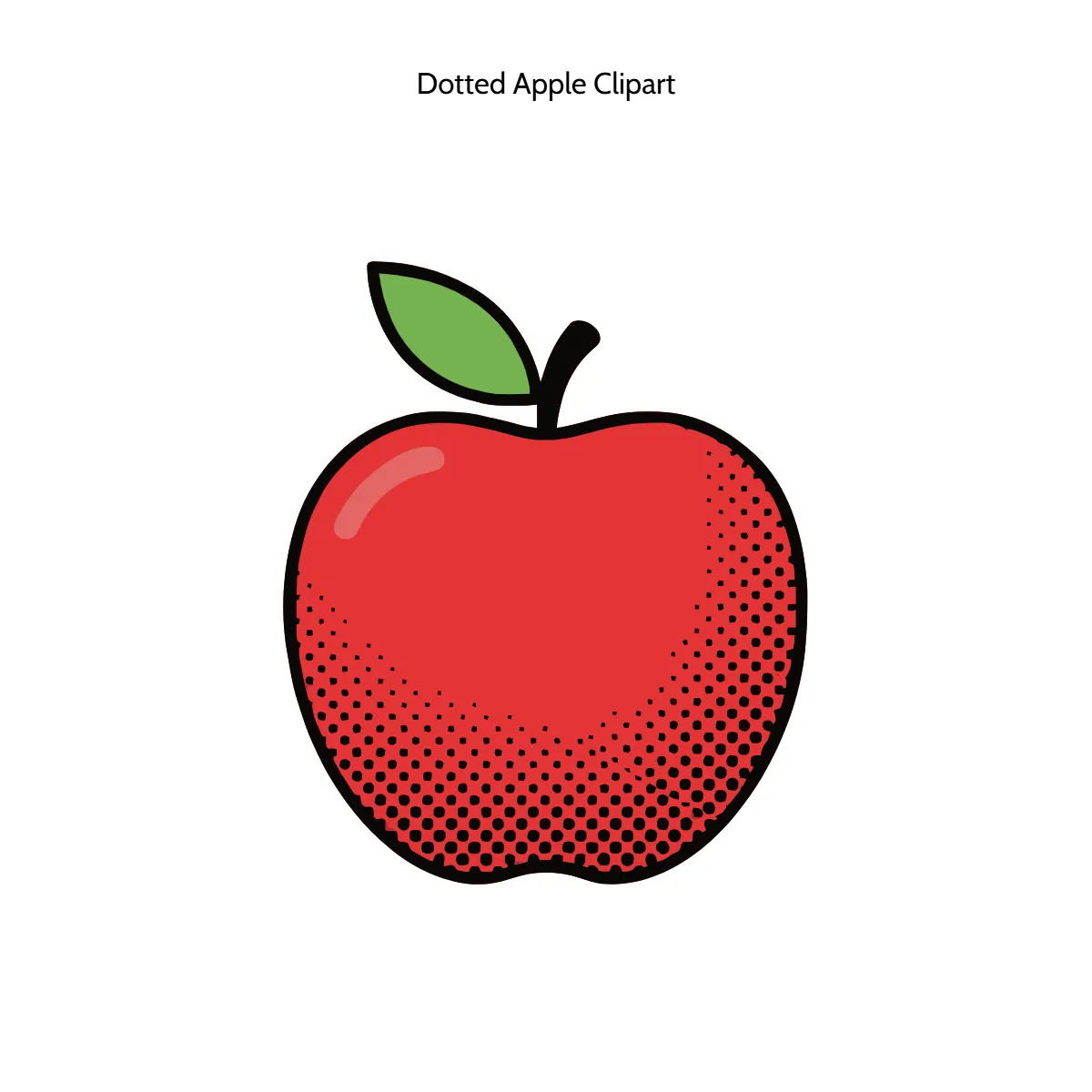 Free Dotted Apple Vector Clipart (PNG, SVG) to Edit Online