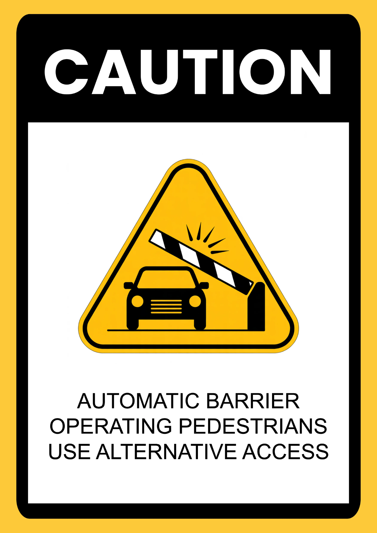 Free Barrier Gate Security Forces Sign Template to Edit Online