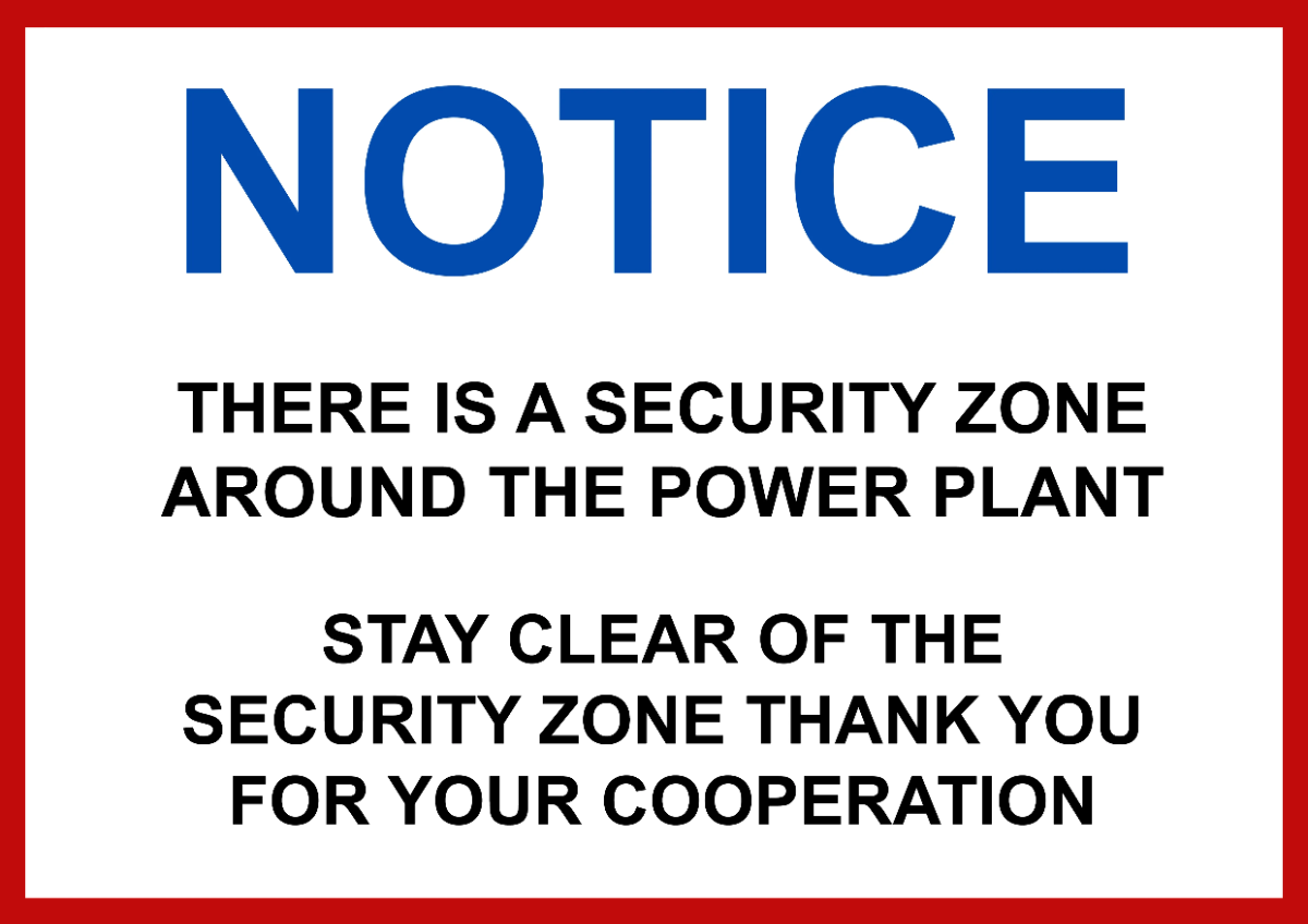 Free Security Zone Power Plant Sign Template to Edit Online