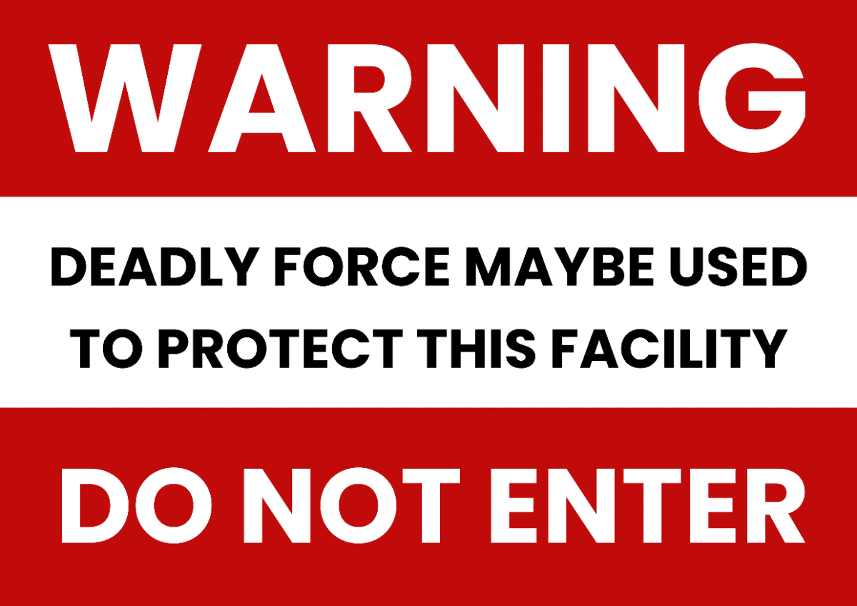 Free Protected Facility Power Plant Sign Template to Edit Online