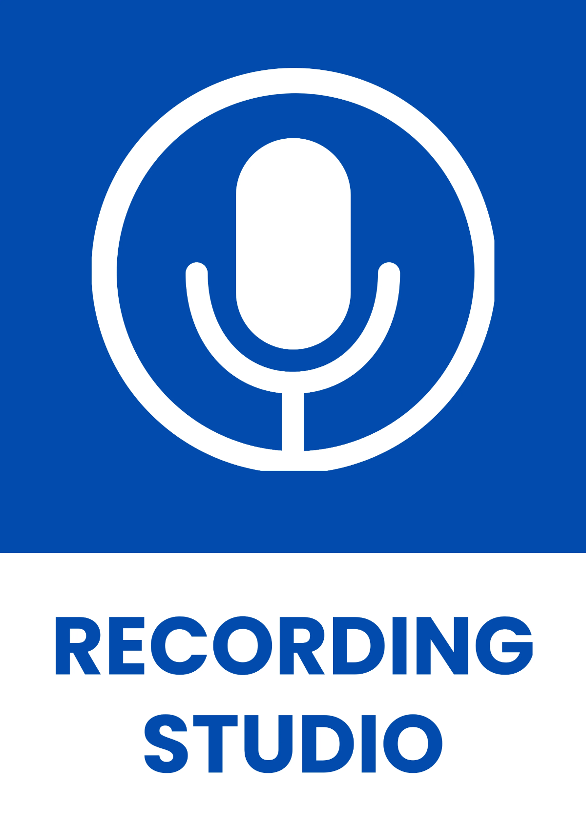 Free Recording Studio Entertainment Sign Template to Edit Online