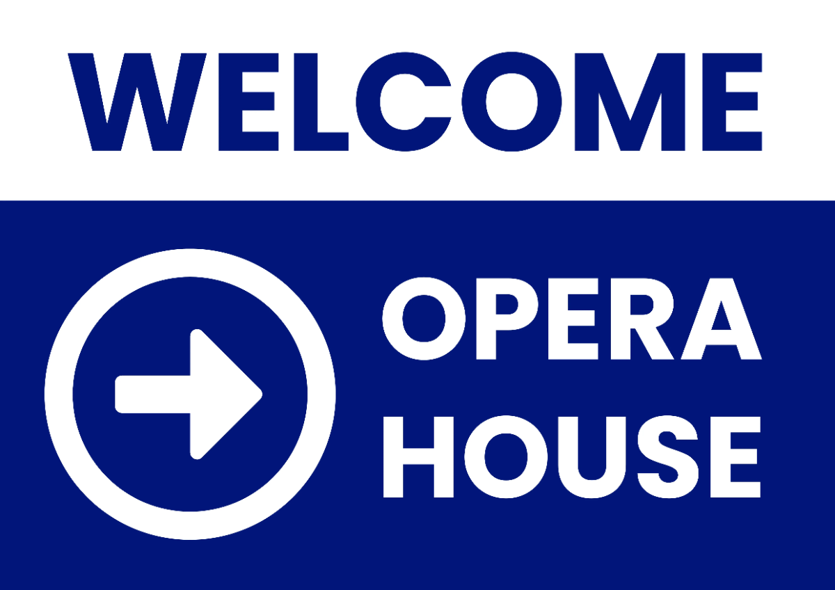 Free Opera House Entertainment Sign Template to Edit Online