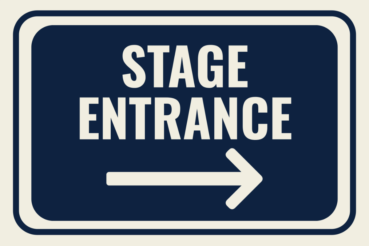 Free Stage Entrance Entertainment Sign Template to Edit Online