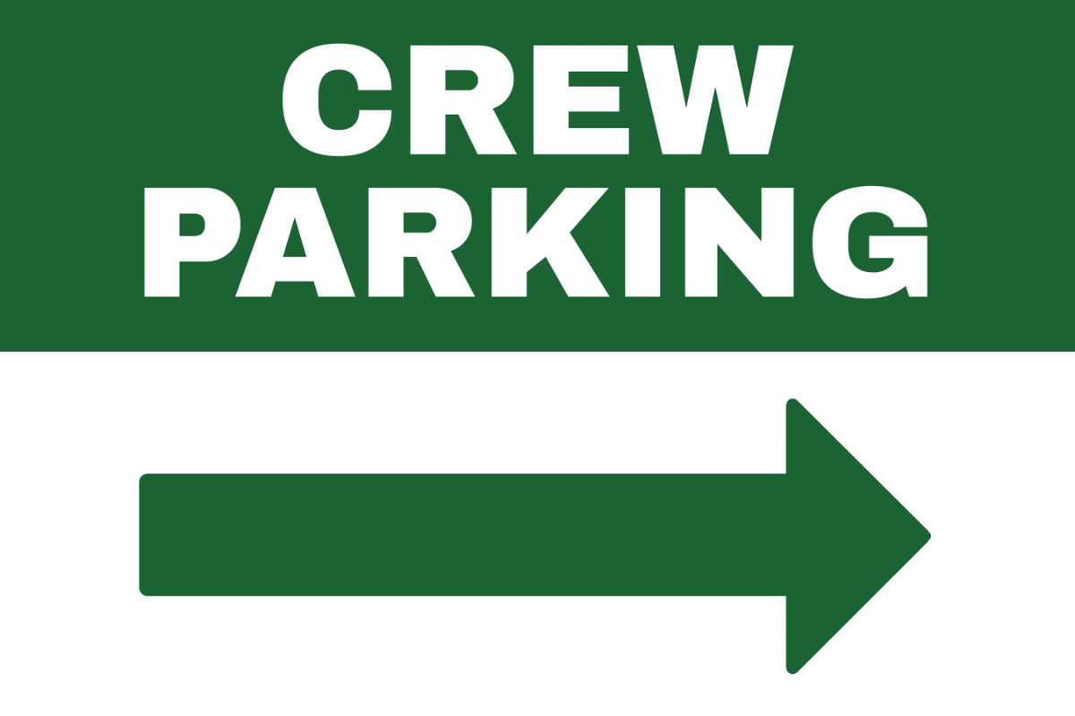 Free Crew Parking Entertainment Sign Template to Edit Online