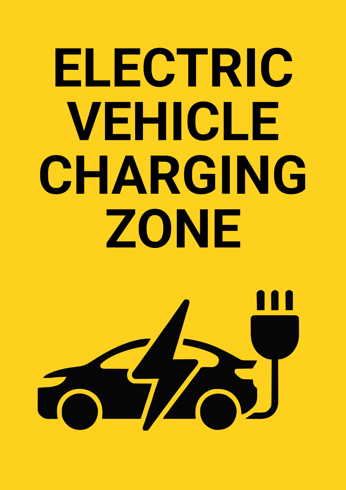 Free Electric Vehicle Charging Zone Road And Traffic Sign Template Free Electric Vehicle Charging Zone Road And Traffic Sign Template