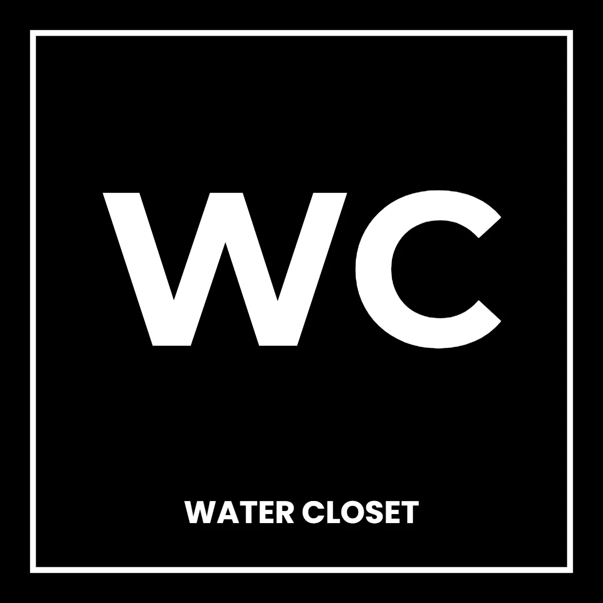 Free Water Closet Public Building Sign Template to Edit Online