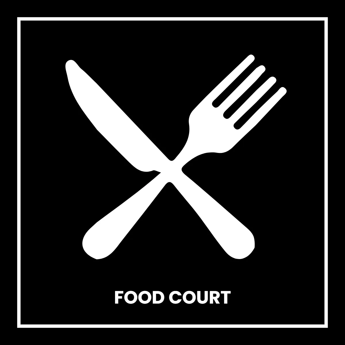 Free Food Court Public Building Sign Template to Edit Online