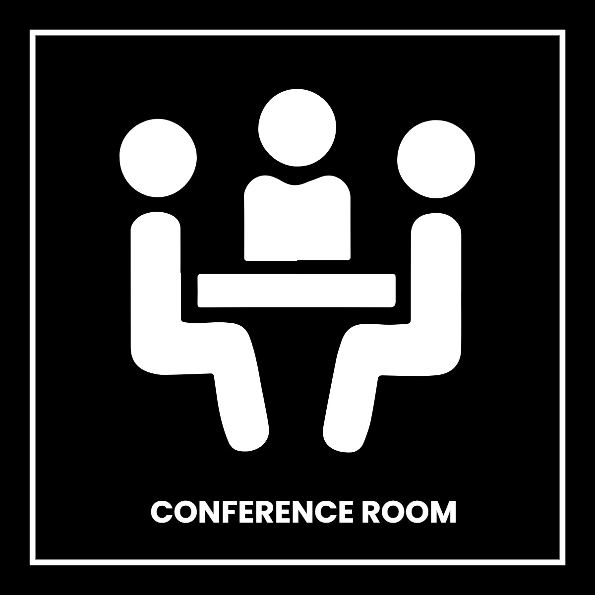 Free Conference Room Public Building Sign Template to Edit Online