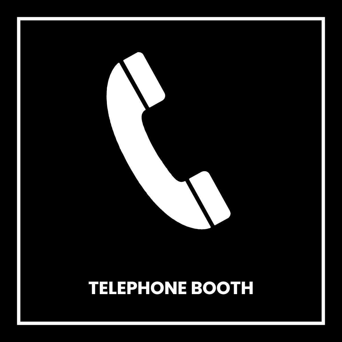 Free Telephone Booth Public Building Sign Template to Edit Online