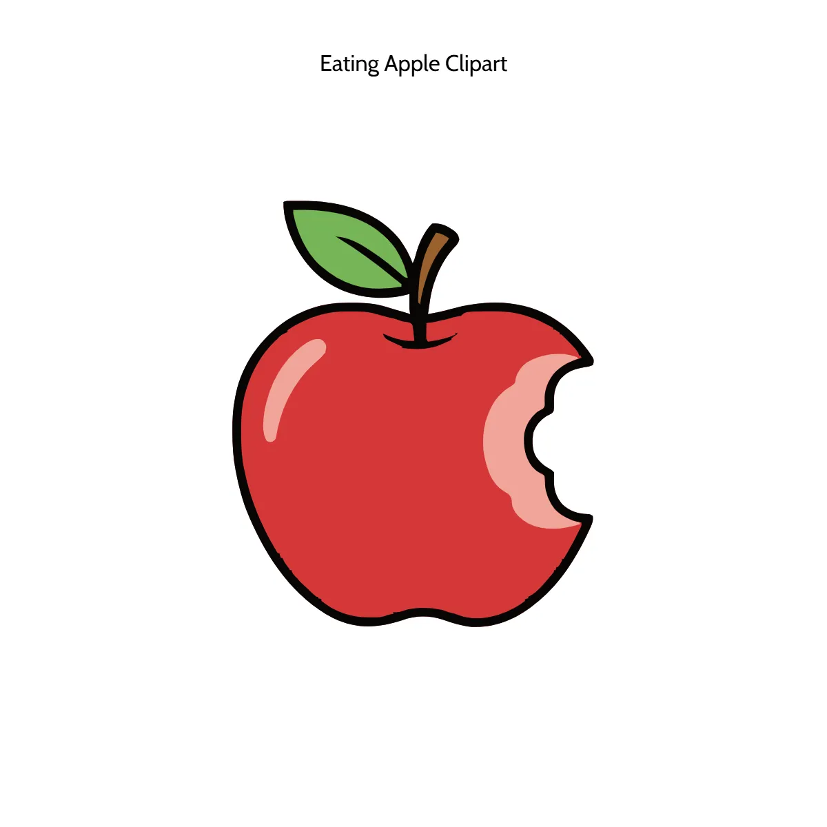 Free Eating Apple Vector Clipart (PNG, SVG) to Edit Online