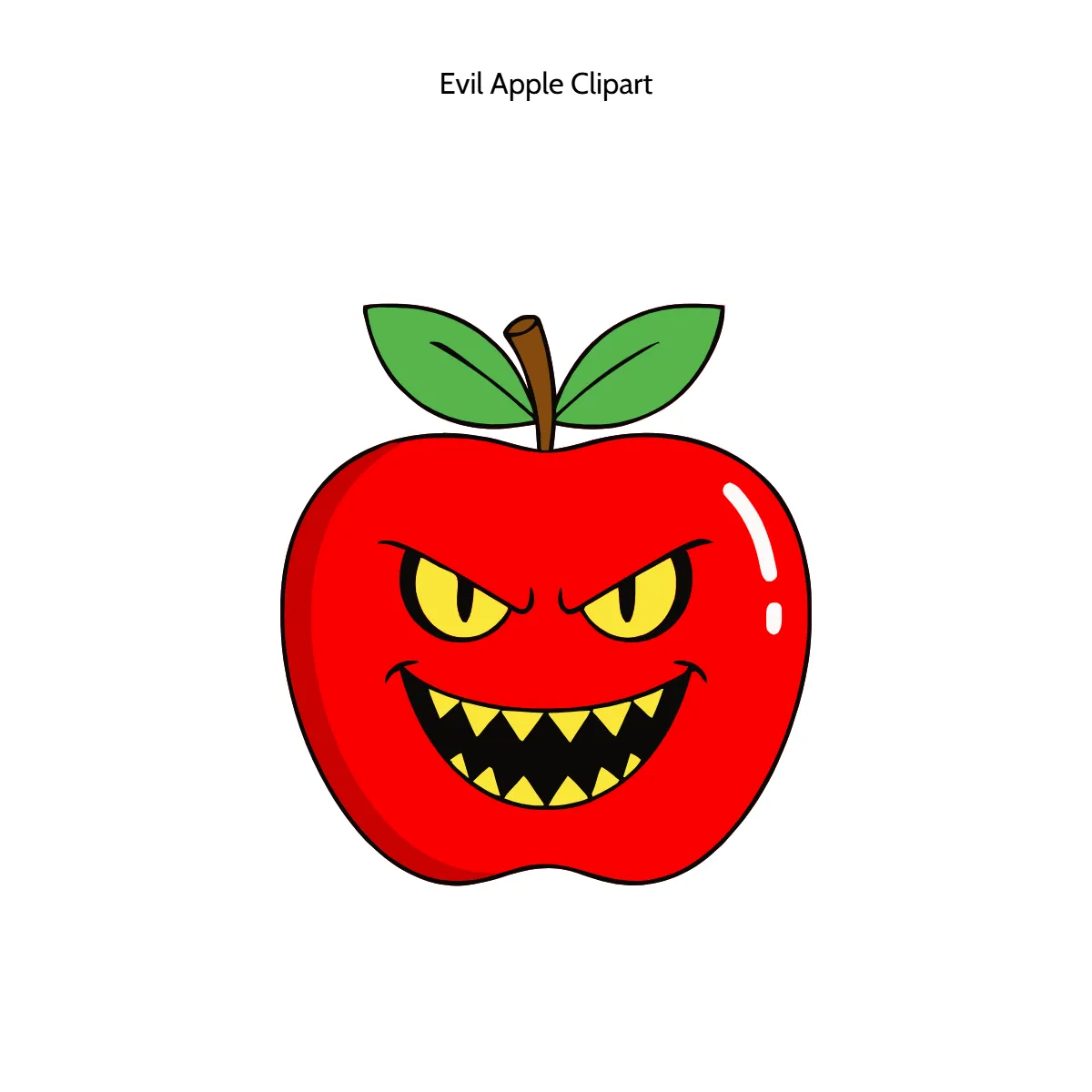 Free Evil Apple Vector Clipart (PNG, SVG) to Edit Online