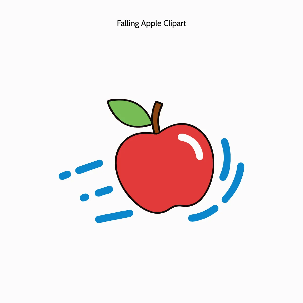 Free Falling Apple Vector Clipart (PNG, SVG) to Edit Online