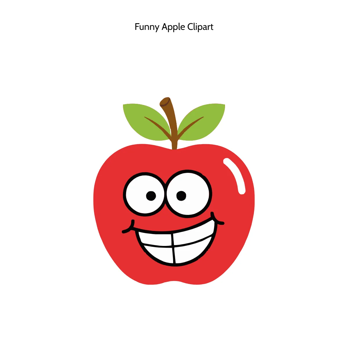 Free Funny Apple Vector Clipart (PNG, SVG) to Edit Online