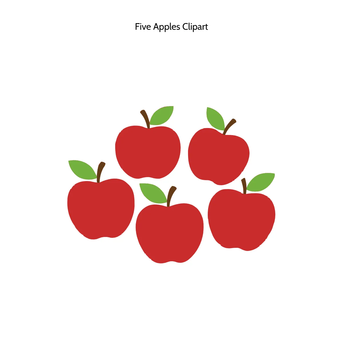 Free Five Apples Vector Clipart (PNG, SVG) to Edit Online