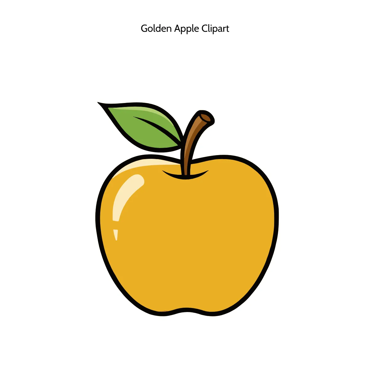 Free Golden Apple Vector Clipart (PNG, SVG) to Edit Online