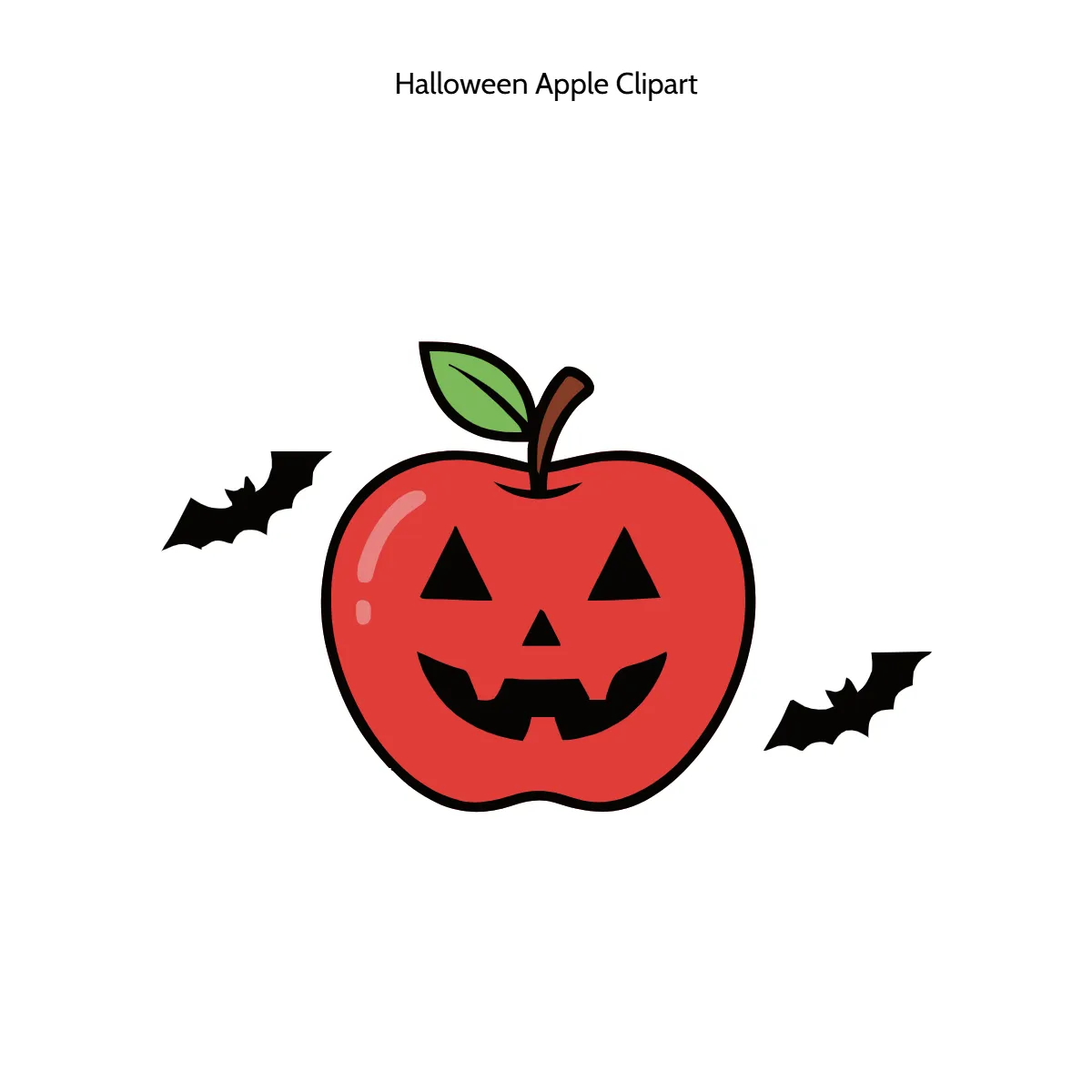 Free Halloween Apple Vector Clipart (PNG, SVG) to Edit Online