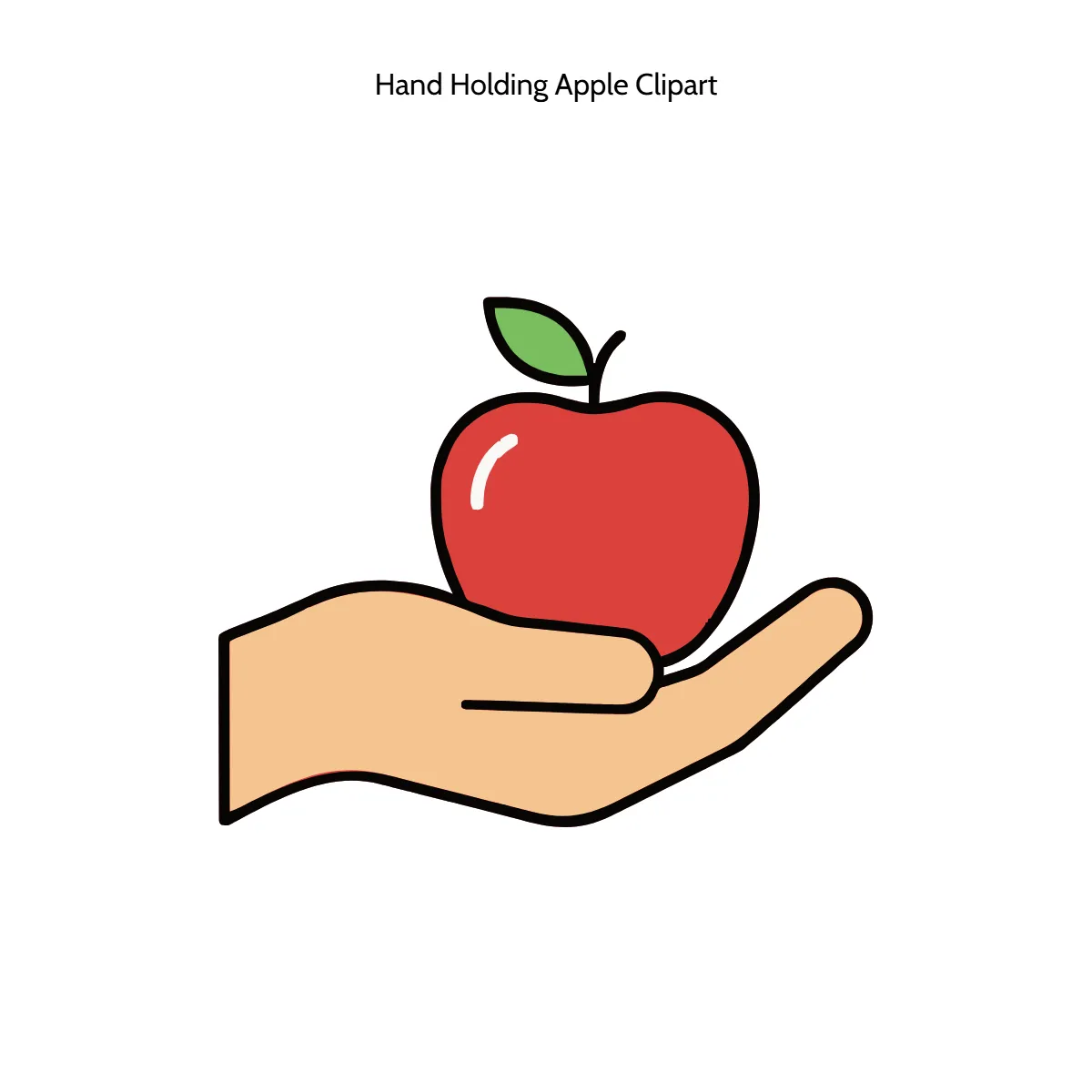 Free Hand Holding Apple Vector Clipart (PNG, SVG) to Edit Online