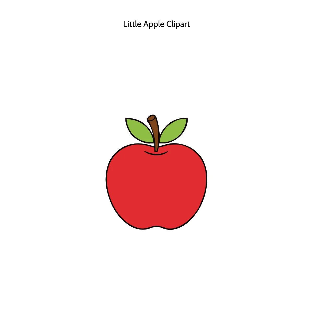 Free Little Apple Vector Clipart (PNG, SVG) to Edit Online