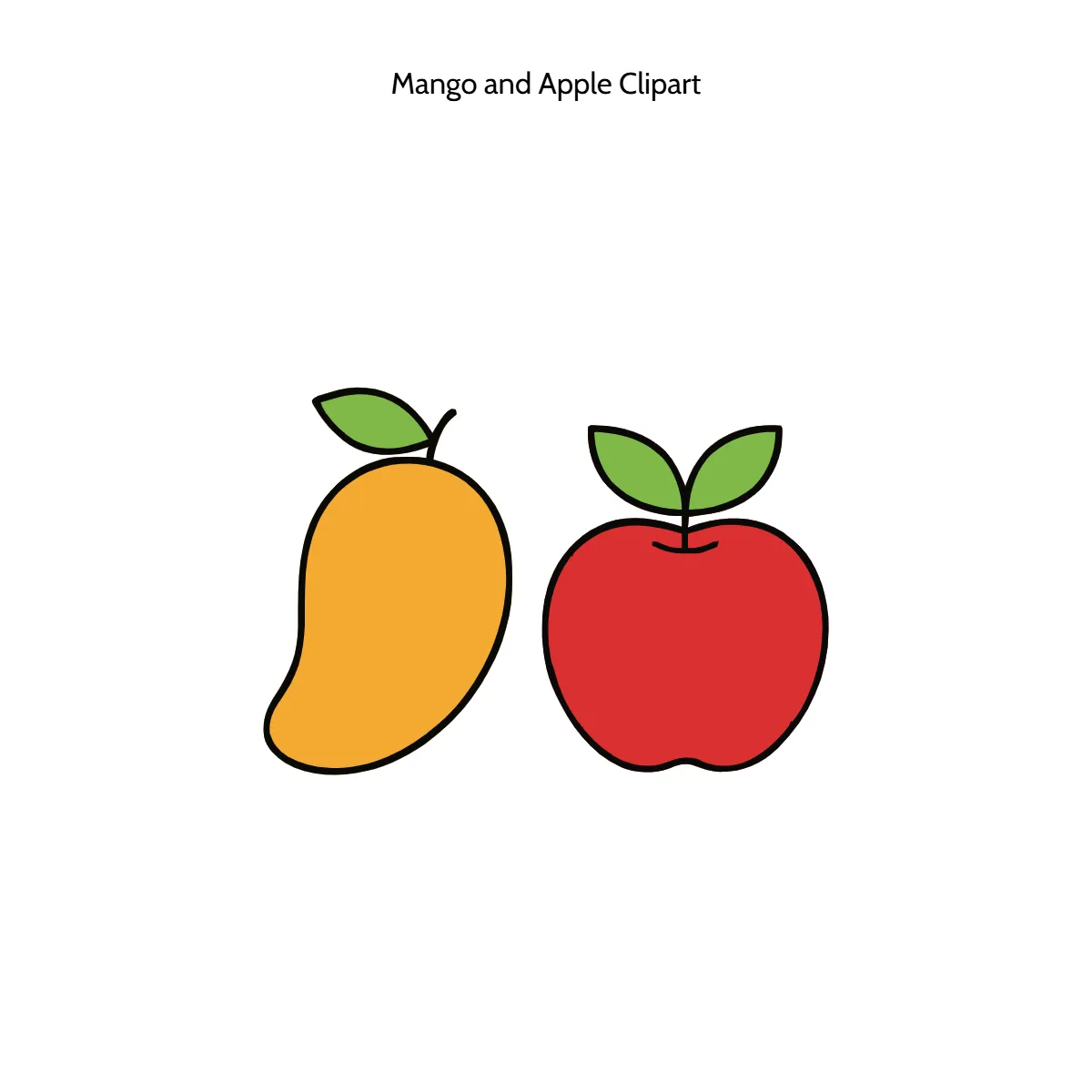 Free Mango and Apple Vector Clipart (PNG, SVG) to Edit Online