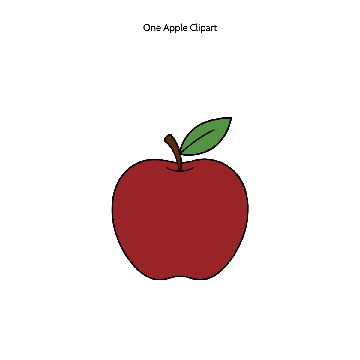 Free One Apple Vector Clipart (PNG, SVG) to Edit Online